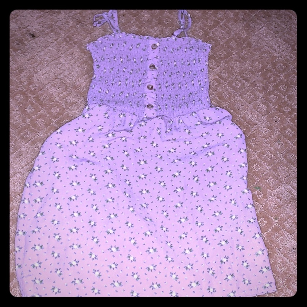 purple floral dress